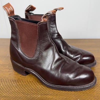 R.M. Williams Boots Mens 5.5 Brown Leather Chelsea Craftsman 