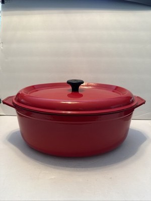 Creuset Enameled Le Creuset Fontignac Cast Iron Dutch Oven Vintage