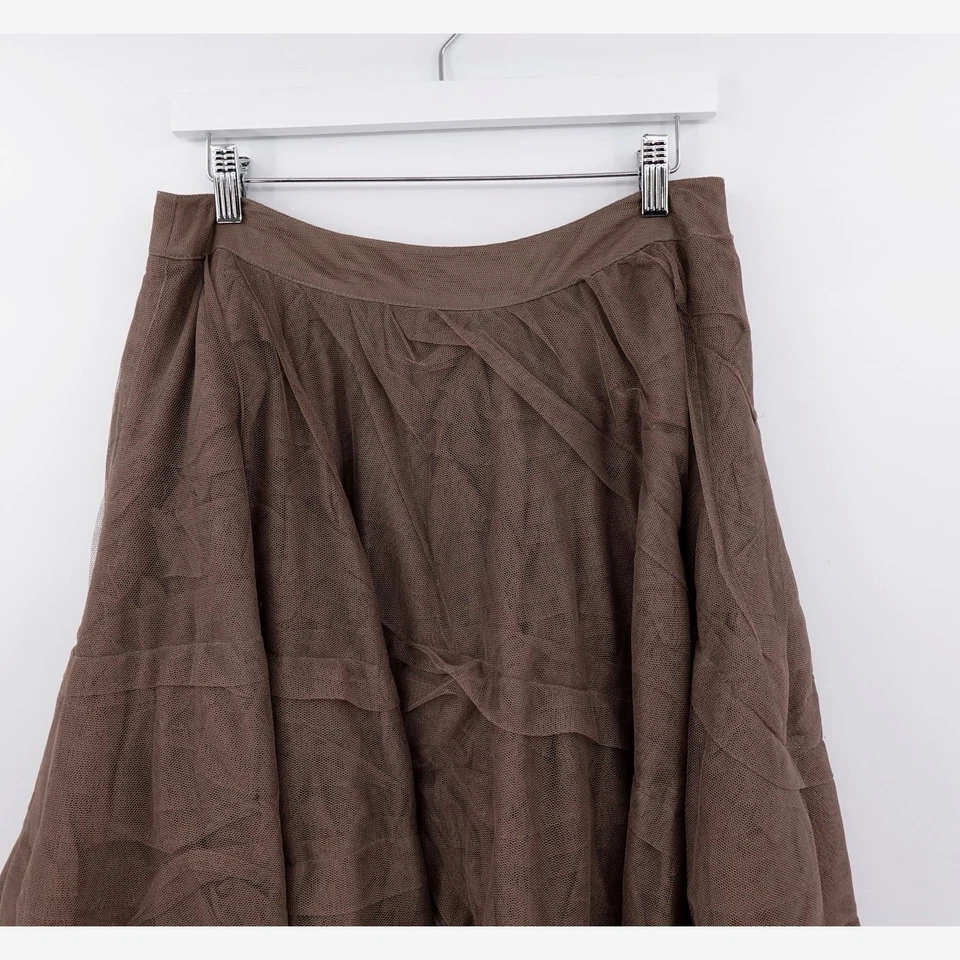 Lilith Paris Tulle Skirt Womens Medium Brown Mesh Layered Midi Tutu Whimsigoth - Image 4 of 4