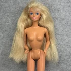 HAPPY BIRTHDAY Barbie Doll Vintage 1990 Nude Mattel 90s Tinsel Hair 7913