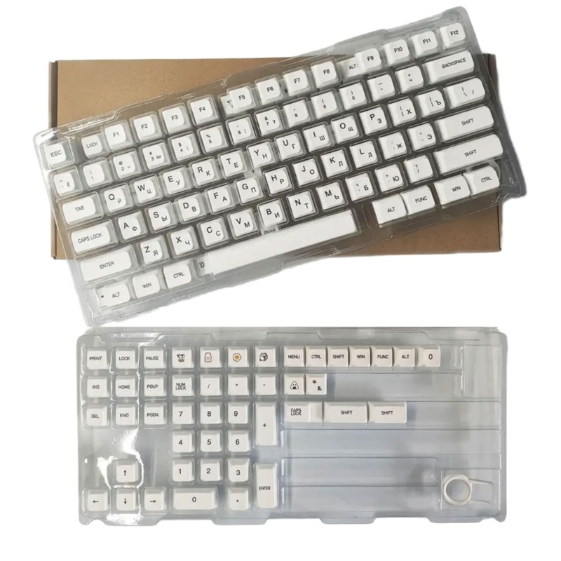 120Keys Minimalist White Keycap DyeSubbed Keycaps For Mechanical Keyboards