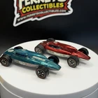Vintage Hot Wheels Redline Shelby Turbine Red & Aqua Pair - Good Condition