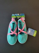 Speedo "Mary Jane" Water Shoes Girls Swim Shoes Turquoise Sz S 5-6 Kids NWT