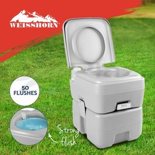 Weisshorn 20L Portable Camping Toilet Outdoor Flush Potty Travel Caravan Boating