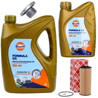 MotoröL Filter Set Gulf Formula GX 5W-40 6 Liter + Schraube FüR BMW 3Er E46