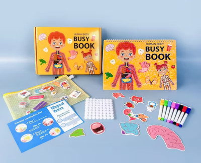 Human Body Anatomy Book Children's Busy Book Learning Activity for Preschoolers