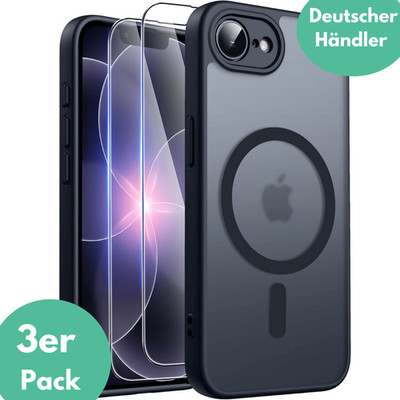 Hülle + 2X Schutzglas für Apple iPhone 17e MagSafe Panzerfolie Full Screen Case