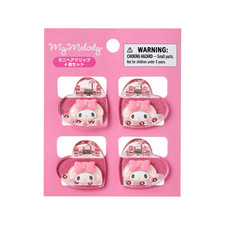 Sanrio My Melody Metallic Accessories Set of 4 Mini Hair Clips Japan NEW