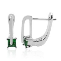Cavill Ohrringe 0,27Ct Tsavorit GrüN Quadratisch Sterlingsilber Rhodiniert