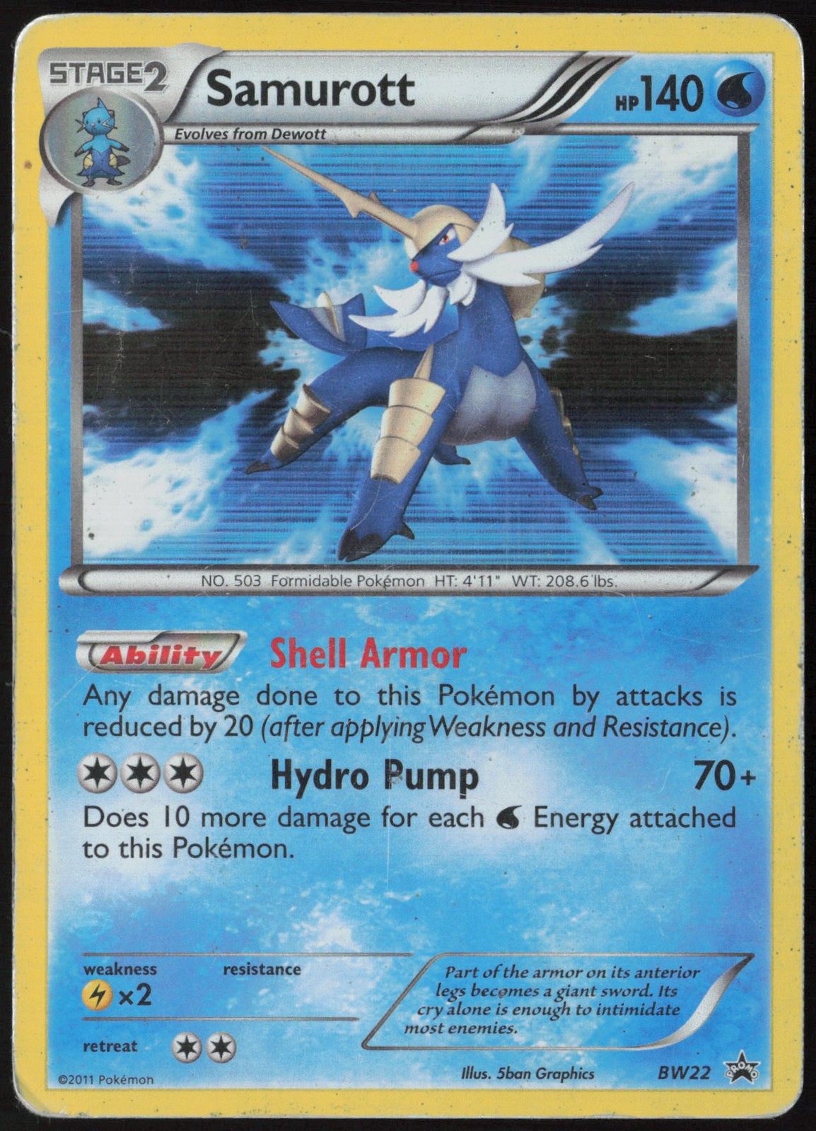 Samurott - Holo BW22 Black and White Promos HP