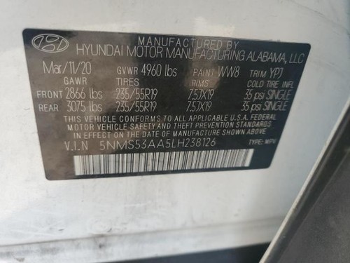 Chassis ECM Body Control BCM US Market ID 954A0S2660 Fits 20 SANTA FE 3653664 - Bild 13 von 13