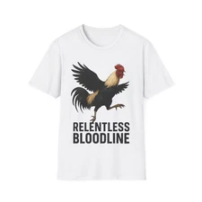 Grey Gamefowl Graphic T-Shirt — "Relentless Bloodline" Bold Farmhouse Tee