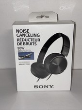 SONY NOISE CANCELING Over the Head Headphones Black MDR-ZX110NC
