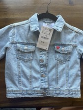 ZARA Ladybug Heart Embroidered Denim Jacket Baby  Toddler 2-3 Years 98 cm