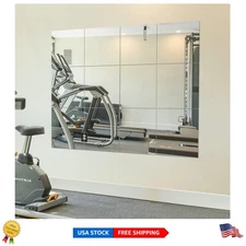 Advanced Polished Frameless Mirrors - 12x12 Set for Gym & Home Aesthetics