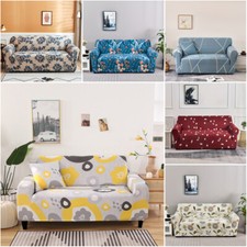 Abstract Leaves Sofa Covers Elastic Settee Slipcover Protector Couch 1~4 Seaters