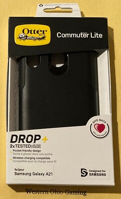 Otterbox Commuter Lite Samsung Galaxy A21 Black Protective Case NEW READ Drop+