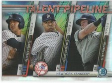 Talent Pipeline NY Yankees 2017 Bowman Chrome Baseball 