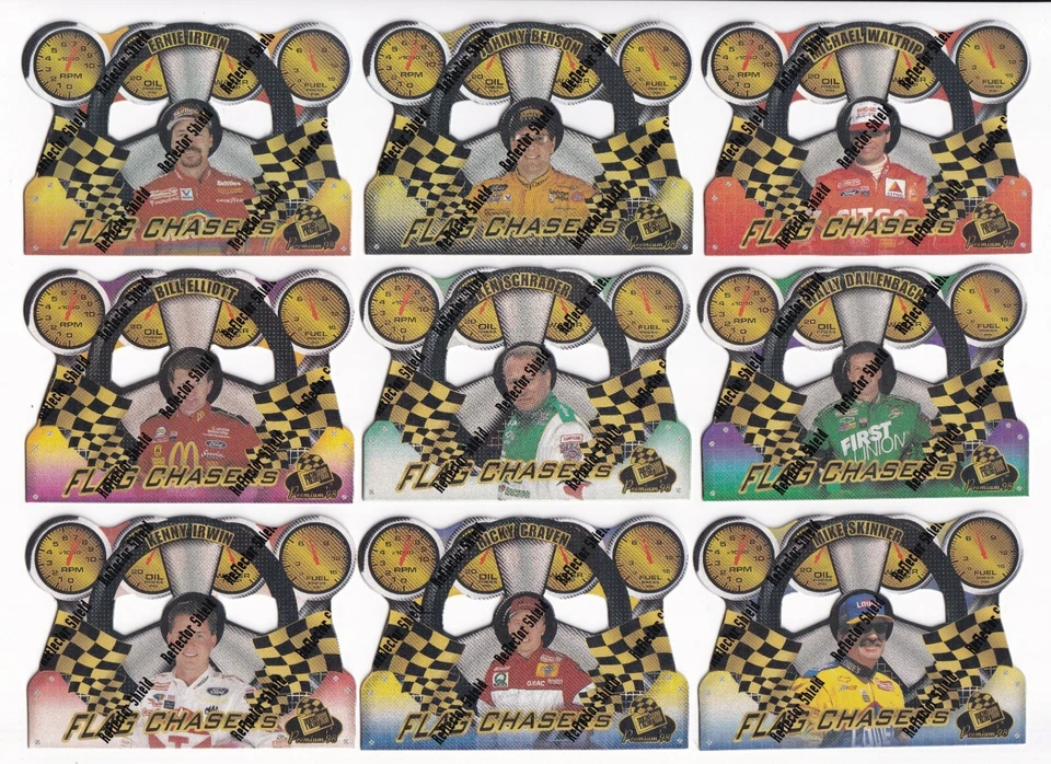 *1998 Premium FLAG CHASERS REFLECTOR PARALLEL #FC 4 Mark Martin-ONE CARD ONLY!* - Image 2 of 3