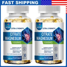 Magnesium Citrate 1000mg Capsules Super Strong Effective Vegan Capsules 240Pills