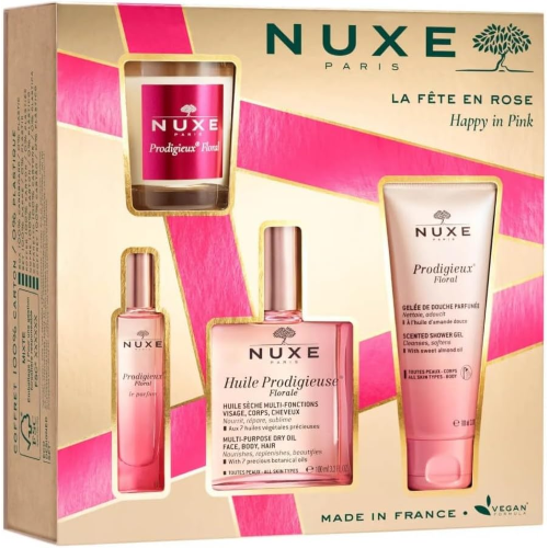 Nuxe Pink Party Prodigieux Floral Cofanetto Regalo con 4 Prodotti