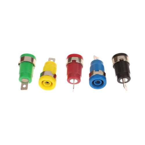Insulated Safety 32A 4MM Banana Terminal 5 Colors Female Jack Panel Mount Soc-wf - Photo 1/17