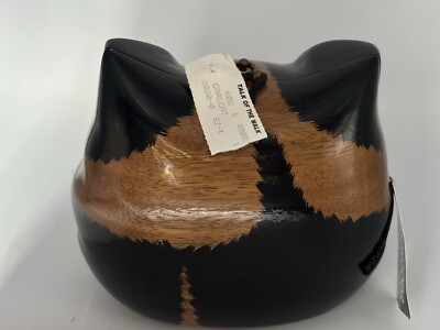 Designer Timmy Woods of Beverly Hills Calico Cat Acacia Wood Purse