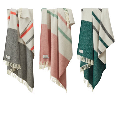 100% Wolle Überwurf gestreift Decke Tweedmill Brecon Made in Britain Schlafsofa