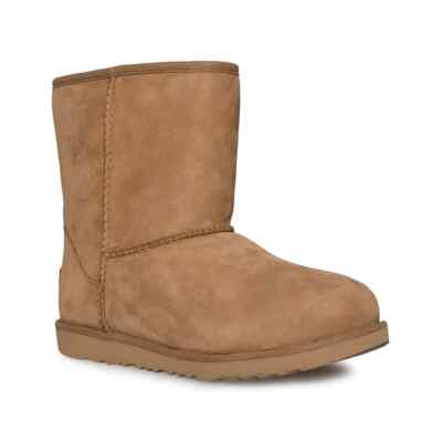 UGG Kids' Classic Short II Waterproof Weather  Boot  Chestnut 100% Original New