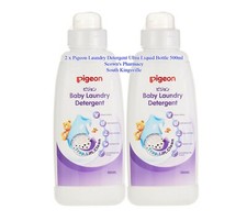 2 x Pigeon Laundry Detergent Ultra Liquid Bottle 100 Phosphate Free 500ml 1L
