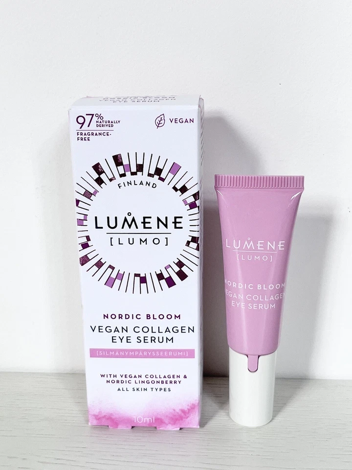 Lumene Nordic Bloom [LUMO] веганская коллагеновая сыворотка для глаз ПОЛНЫЙ РАЗМЕР - НОВАЯ - РЕКОМЕНДУЕМАЯ РОЗНИЧНАЯ ЦЕНА 29,50 фунтов - Изображение 4 из 4