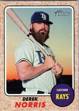 2017 Topps Heritage #631 Derek Norris Tampa Bay Rays