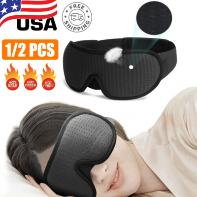 2 Pack Sleep Mask Blackout 3D Breathable Soft Comfortable Eye Mask for Travel US