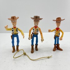 Lot of 3 Disney Pixar Toy Story Woody Burger King Toy Works Vintage 1996