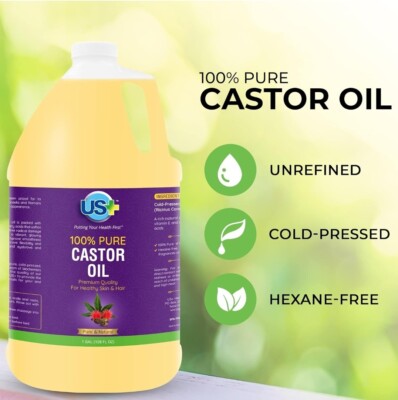 100% Pure Cold-Pressed Castor Seed Oil (Ricinus Communis) Premium Pharmaceutical