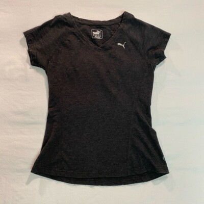 Puma Women's dry cell Performance Tee Shirt Active Top Dark Gray Sz XS
