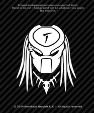 Predator Mask Inspired Vinyl Decal Window Sticker - 25 Colors