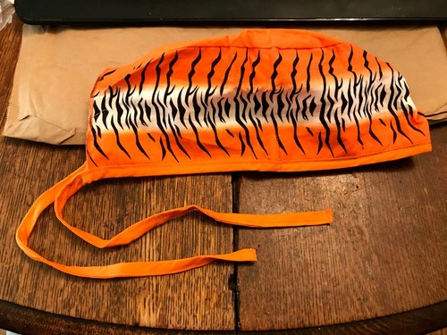 Surgical cap scrub cap with tiger 