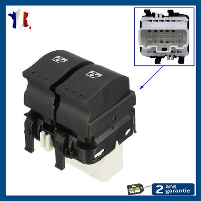 Commande Interrupteur de Leve Vitre Avant Gauche pour Clio 3 Modus DCI = 214943A - Photo 1/4