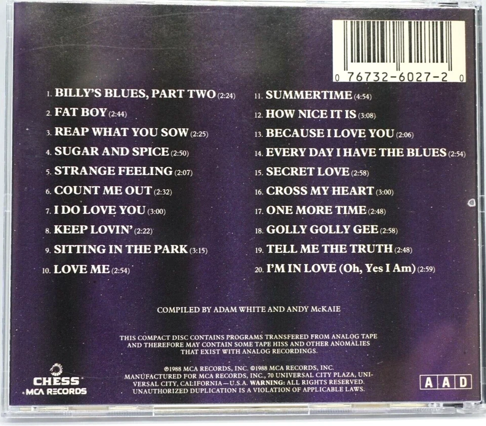 Billy Stewart : One More Time (The Chess Years)  CD Album - HTF - Image 2 of 3