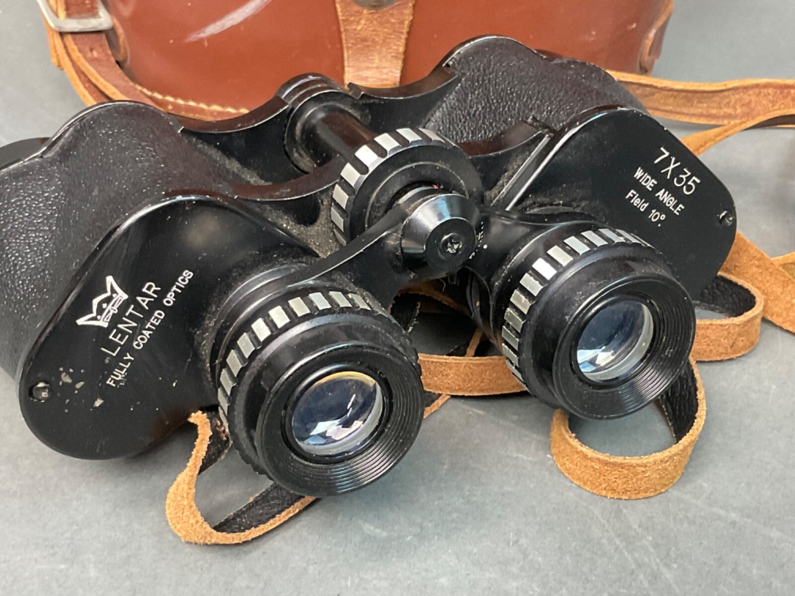 Vintage Lentar Fully Coated Optics Binoculars 7x35 Wide Angle 10