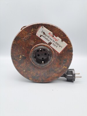 Stromfix Junior II KWO Kabeltrommel DDR 8m Kabel Bakelit Gehäuse D 15cm 040