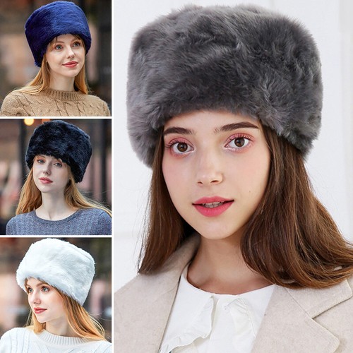 Women Russian Fluffy Hat Headband Faux 