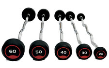 20LB-60LB Ruber EZ Curl Barbell Set