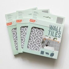 d-c-fix Lina Grey 15.25 x 15.25cm Self-adhesive Vinyl Wall Tiles