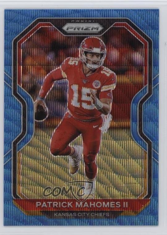 2020 Panini Prizm Blue Wave Prizm 178/199 Patrick Mahomes II #124