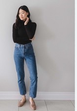 Everlane The 90s Cheeky Jeans 29 Ankle Women's Blue Medium Wash Organic Cotton
