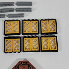 LEGO Pirates Brickbeard's Bounty Ship 6243 Parts Lot Black Gold Windows Anchor