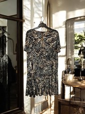 N Touch Women's Animal Print Dress Size 1x Short Sleeve