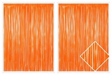 2 PCS 3.2x6.4ft Orange Macaron Foil Fringe Backdrop Curtains Metallic Tinsel